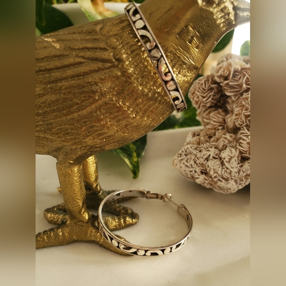 Brighton Silver Hoop Earrings - Picture 3 of 3